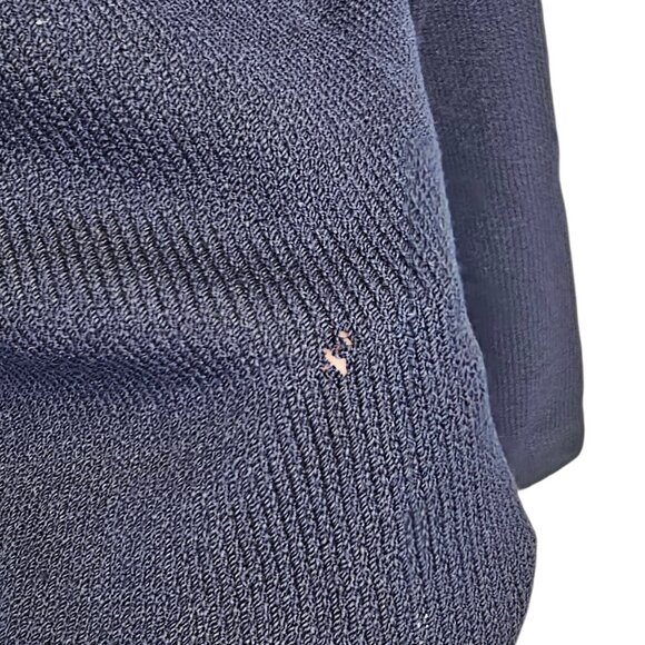 St. John Collection V-Neck Button Front Santana Knit Blazer, Classic, Blue, Sz 2 - Picture 5 of 11